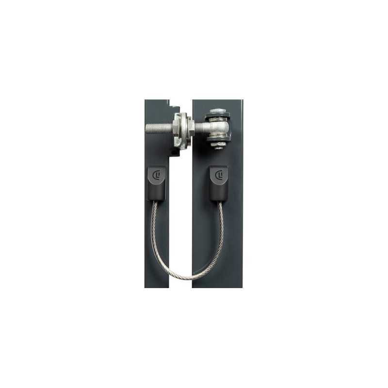 Cavo di sicurezza, Cavo in acciaio, a doppio anello, rivestito in vinile (10mm) 210cm