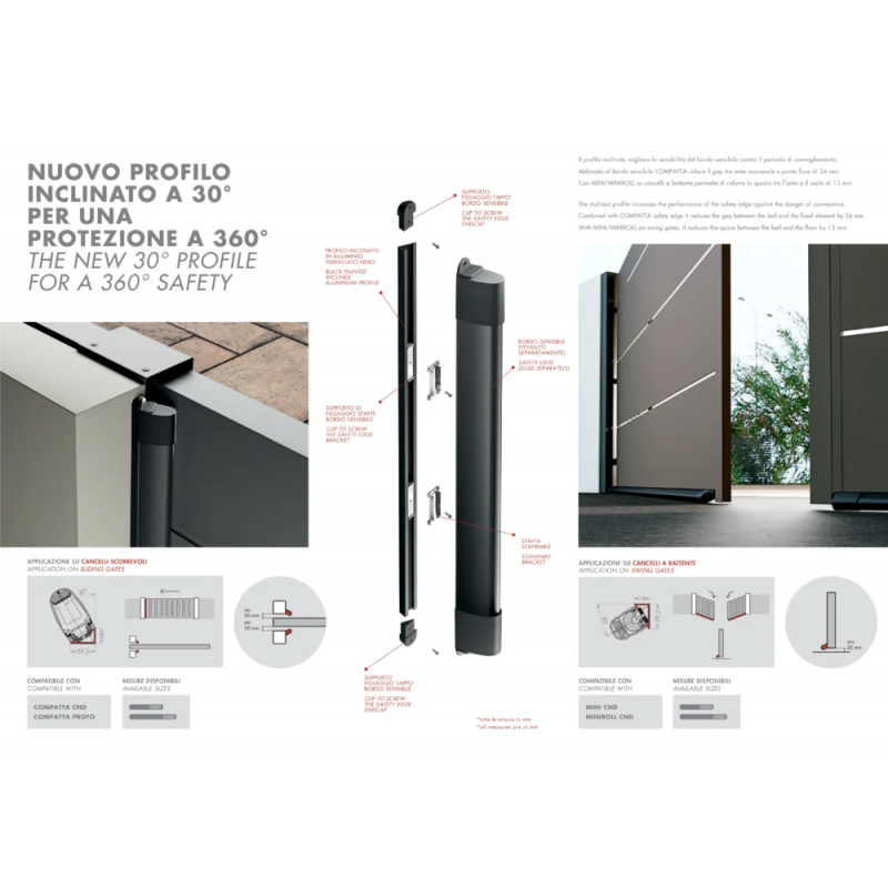 PROFILO INCLINATO 2000 Kit Profilo Inclinato 30° L2000mm CEDSACC0001