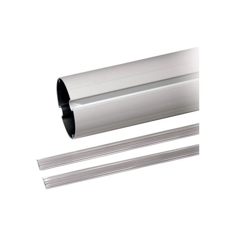 001G04000 Asta Tubolare In Alluminio Bianca Diametro 100 L 4 M